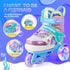 4 NEMONE Mermaid Size Adjustable Light up Roller Skates for Girls, Purple Blue Skates for Toddlers, Beginner Kids
