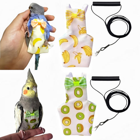 Magnoloran 2Pcs Bird Diapers Bird Harness Flight Suits Diapers with 2Pcs 80 Inch
