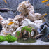 Wakauto Fish Hideout Aquarium Decoration Resin Hollow Double Barrel Shrimp Cave Shelter Betta Fish Tank Ornament