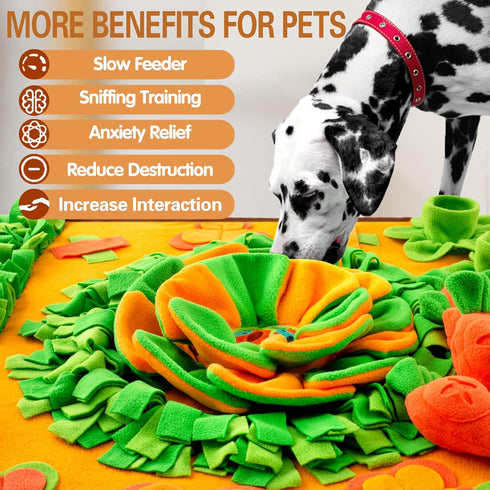 Snuffle Mat for Large Dogs, 40'' x 27.5'' Portable Slow Feeding Mat for Indoor/Outdoor Training
