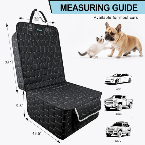 600D Meginc Front Seat Covers for Cars,Waterproof Car Seat Protector with Side Flaps Fabric Front Seat Dog Cover