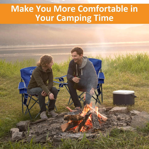 325lb Folding Camping Chair, Foldable Lawn Chair Breathable Mesh with Water-Proof Coating, Includes Cup Holder, Storage