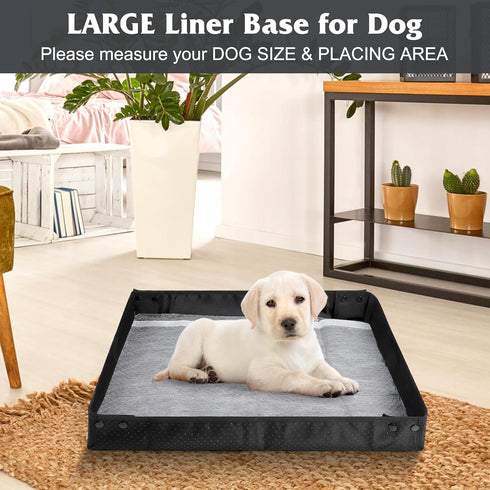 Large(37"x31"x2") Leekalos Portable Dog Pee Pads Holder for Travel, Puppy Pad Holder Foldable Liner Base, Dogs Litter