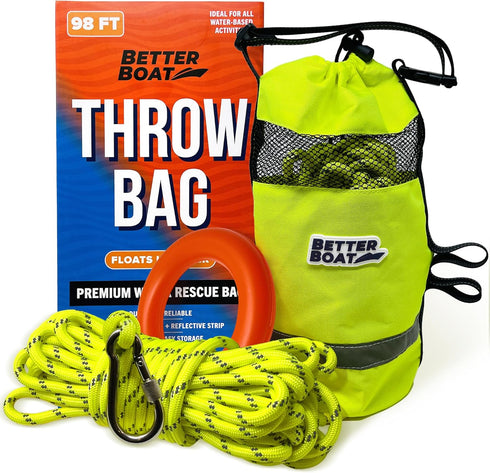 Water Throw Bags for Water Rescue, Rope Throw Line Bag with Rope for Kayak or Larger Boat Rescue