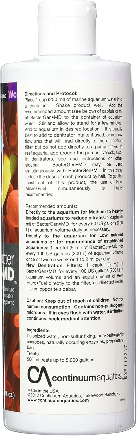 Continuum Aquatics ACO30644 Bactergen Md Microbe Cult for Aquarium, 16.9-Ounce
