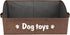 PET ARTIST Sturdy Collapsible Dog Toy Storage Basket with Handles - Large Dog Toy Box Bin for Chew Toys, Clothes, Brown