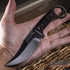 Tactical Knife Hunting Knife Survival Knife Full Tang Fixed Blade Knife Kydex Style Sheath Razor Sharp Edge Camping Accessories Camping Gear Survival Kit Survival Gear Tactical Gear 76407 (Black) by KCCEDGE BEST CUTLERY SOURCE