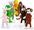 FGA MARKETPLACE 7 Pack Flat NO Stuffing NO Squeak Plush Dog Toys, 21 Inch Long for Small and Medium Dogs