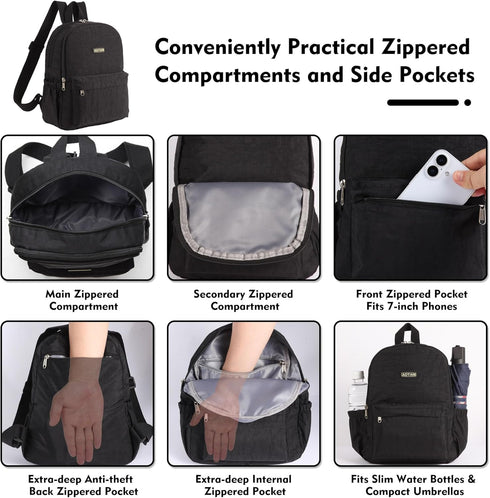 Backpack Daypack AOTIAN Lightweight Small Hiking for Women - Durable Water-Resistant for Travel, Camping & Outdoor