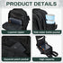 Fishing Tackle Backpack with Rod Holders and 4 Tackle Boxes, Water Resistant Storage Bag for Men