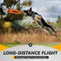 Dog Ring Toy - Tough Chew Toy for Aggressive Chewers, Indestructible Flying Discs for Medium Large Breeds, Orange