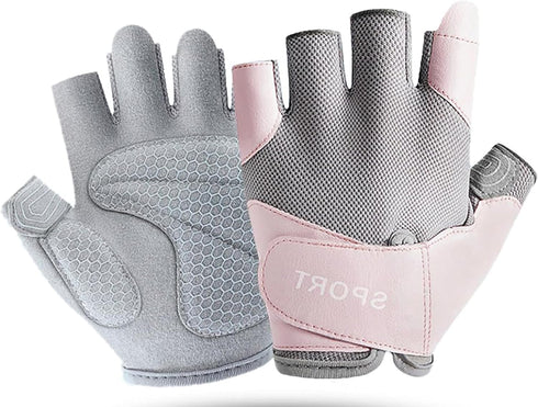 Mealah Workout Exercise Gloves for Women - Breathable Lightweight Fingerless Gym Gloves for