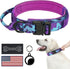 Hotsky Tactical Dog Collar, Adjustable Military Nylon Airtag Collar with Handle and Heavy Duty Metal Buckle for Medium