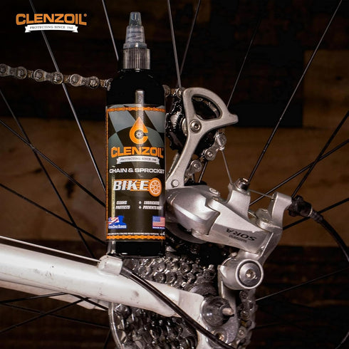 4 oz Clenzoil Chain & Sprocket Bottle - Chain Cleaner, Lubricant & Rust Preventative - Cleaner Lubricant Protectant