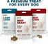 4 Oz FOUR LEAF ROVER Beef Heart Dog Treats - Grass Finished New Zealand Beef Heart - Raw Freeze Dried Single