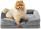 Bedsure Orthopedic Dog Bed, Bolster Sofa Beds for Small Dogs, Supportive Foam Pet Bed with Removable Washable Cover,
