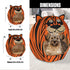 Maccabi Art Tiger Theme Dog Bed, Cute Igloo Style Pet Bed, Fits Small Dogs, Puppies, Cats, Non-Slip Design, 16 x 16 x 18