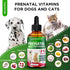 Dog Prenatal Vitamins, Supplies for Pregnant Cats, Vitamins for Dogs and Cats, 2 oz