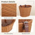 Kid's Bike Basket Front, Bicycle Hanging Basket with Adjustable PU Belts, Weatherproof Rattan Storage