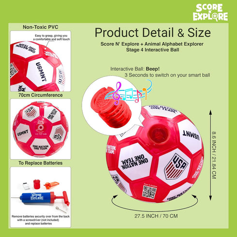 Score N' Explore Interactive Sound Ball, Light Up, Sound, and Counting Ball for Skills Training