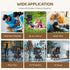 4 ZENY Foldable Pet Stroller, Cat/Dog Stroller with Wheel, Pet Travel Carrier Strolling Cart with Storage Basket, Cup