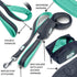 Black Rhino Heavy Duty Dog Leash, 6 ft Long, Double Handle, Padded Traffic Control, Reflective, Aqua