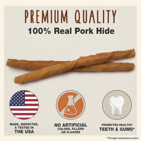 Cadet Gourmet Pork Hide Rolls 10 in. (5 count)