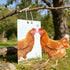 BOUTICOL Parrots7.8inch*11.8inch Large Chicken Mirror Toys Acrylic Hanging Swing Mirror for Hens Birds