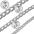 Adjustable Dog Collar Slip Metal Chewproof P Collar, Heavy Chain Training Choke Collar for Small Medium Large Dogs