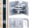 Stationary Dock Connector Hinge Kit, Heavy Duty Galvanized Link Kit with 7/16'' Holes for Floating Dock Accessories