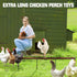 2 44.88 PCS Chicken Toys,Extra Long Chicken Perch Toys,Woodern Chickens Roosts and Perches Stand Training Perch
