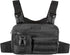 Fitdom Tactical Inspired Sports Utility Chest Pack - EDC Rig Pouch Vest with Built-In Phone Holder for Workouts