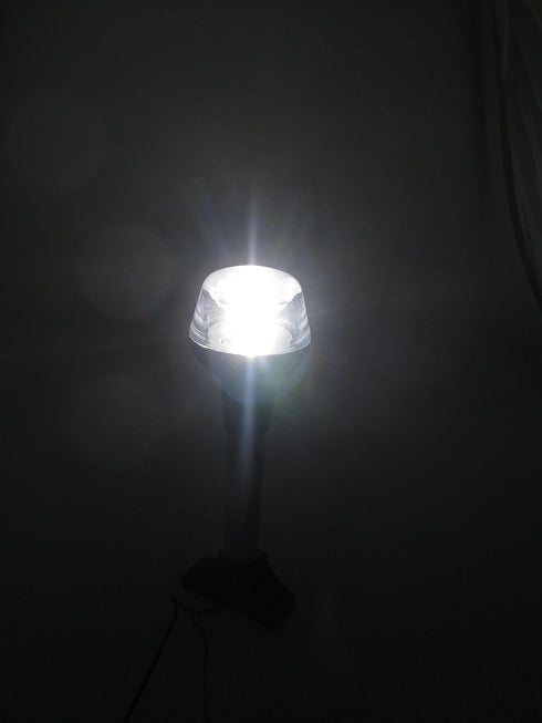 Pactrade Marine Boat LED All Round Anchor Navigation Light - SS Pole 8-30v, Height 7-1/2''