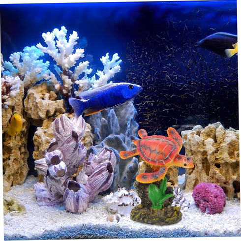 Kisangel Fish Tank Decoration, Marine Animal Ornament, PVC Norway Sea Life Figurine