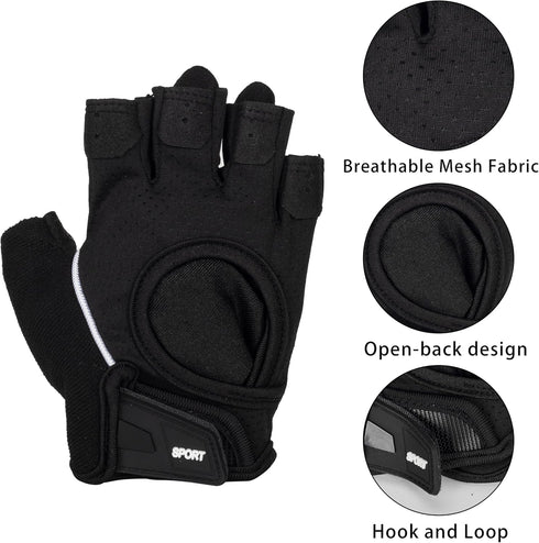 KorhLeoh Workout Gloves for Men Women Anti-Slip Palm Exercise Gloves for Gym, Weight Lifting, Cycling, Climbing