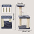 Small Cat Tree with Sisal Scratching Pole, Interactive Toy, Easy Installation Cat Tower for Indoor Cats