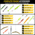 TOPFORT 187/343pcs Fishing Accessories Kit, Includes Jig Hooks, Sinker Weights, Fishing Set with Tackle Box