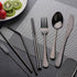 Travel Utensils Set with Case Reusable Portable Cutlery Set Stainless Steel 8pcs Including Dinner Knife Fork Spoon Chopsticks straws(Black) by OASMU