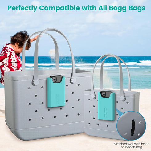 OUTXE Silicone Phone Holder for Bogg Bag, Compatible with All Bogg Bags, Cell Phone Holder for Beach Tote Bags