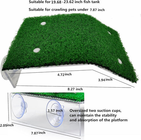 Turtle Basking Platform, Lawn Resting Basking Platform for Fish Tank and Tortoise Ramp