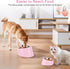 Tilted Angle Dog Bowl, 15° Slanted Stainless Steel Pet Feeder with Elevated Detachable Stand, Easy to Get Food (M/1.5