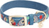 Blueberry Pet Sports Fan Tennis Canvas Adjustable Dog Collar, Teal Blue, Neck 13-16.5", for Medium Breed