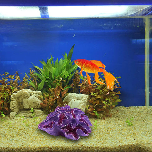 Aquarium Coral Ornaments Decor, Fish Tank Plants Decoration for Aquarium Landscape, Purple