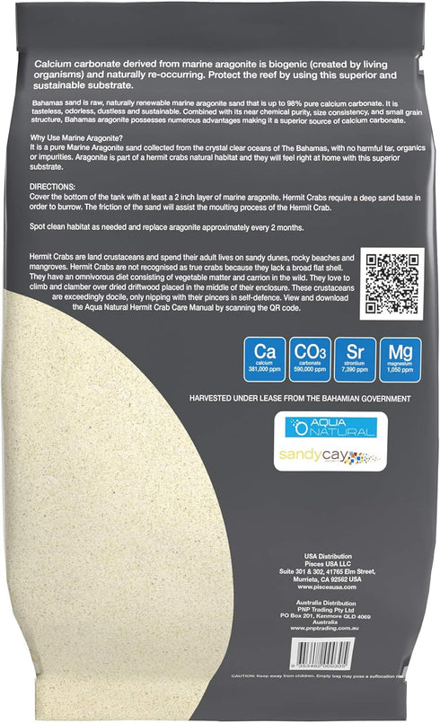 HERMIT CRAB ARAGONITE 10LB Sand for Habitat