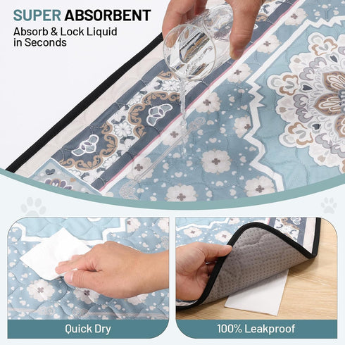 Dogs,2 Pack 48" 48", Washable Pee Pads for Super Absorbent Reusable Puppy Training Pads Leak-Proof & Non-Slip,for Potty