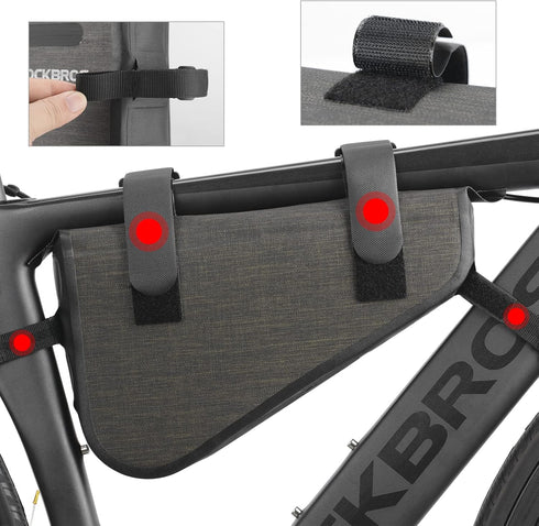 ROCKBROS 5L Waterproof Bike Frame Bag - Large Storage Under Frame