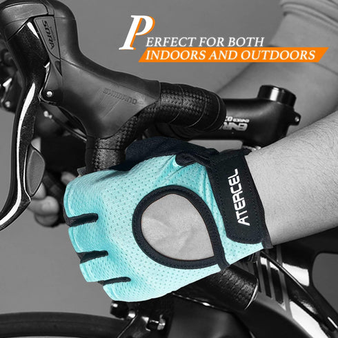 ATERCEL Weight Lifting Gloves Full Palm Protection, Workout Gloves for Gym, Cycling, Exercise, Breathable, Super