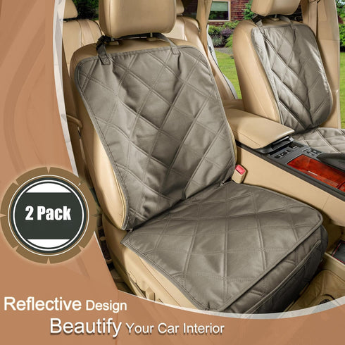 YESYEES 2 Pack 4 Dog Front Seat Covers for Cars, Waterproof Bucket Seat Covers for Dogs with Nonslip Straps