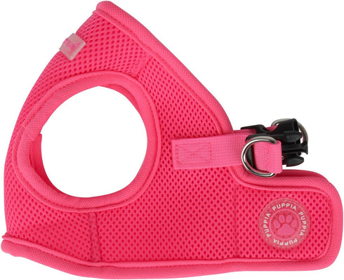 Puppia Neon Soft Vest Harness for Small and Medium Dog, Step-in No Choke No Pull, Pink, X-Small