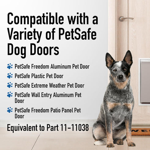 Evergreen Pet Supplies Medium Dog Door Flap Replacement for Sliding Glass Doors - 8 1/4" x 12 1/4" - Weather-Resistant